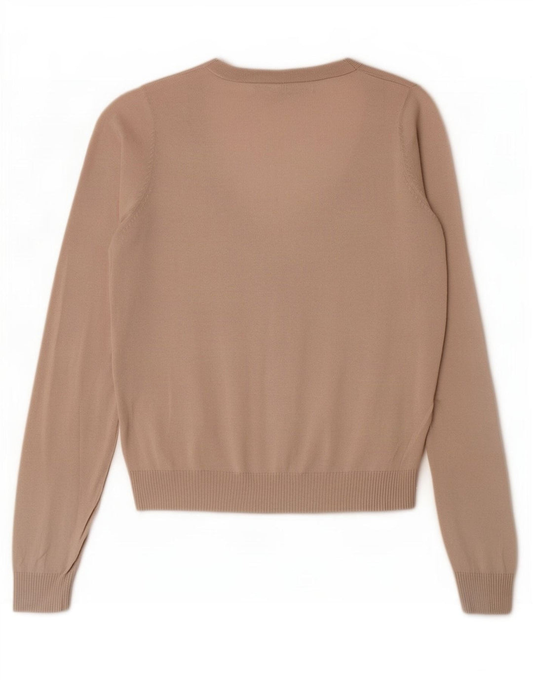 Zara Cardigan Femme Pull UK 12 Coton Beige Moyen