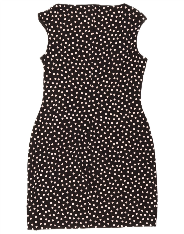 Chaps Robe fourreau sans manches pour femme UK 18 XL Noir à pois Polyester