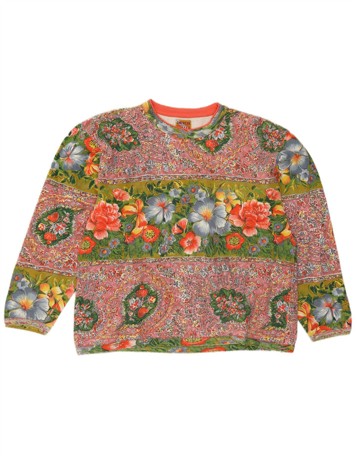 American System Sweat-shirt pour femme UK 14 Large Multicolore