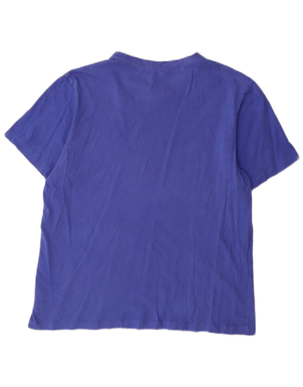 Nike T-shirt pour femme UK 16 Large Bleu Coton