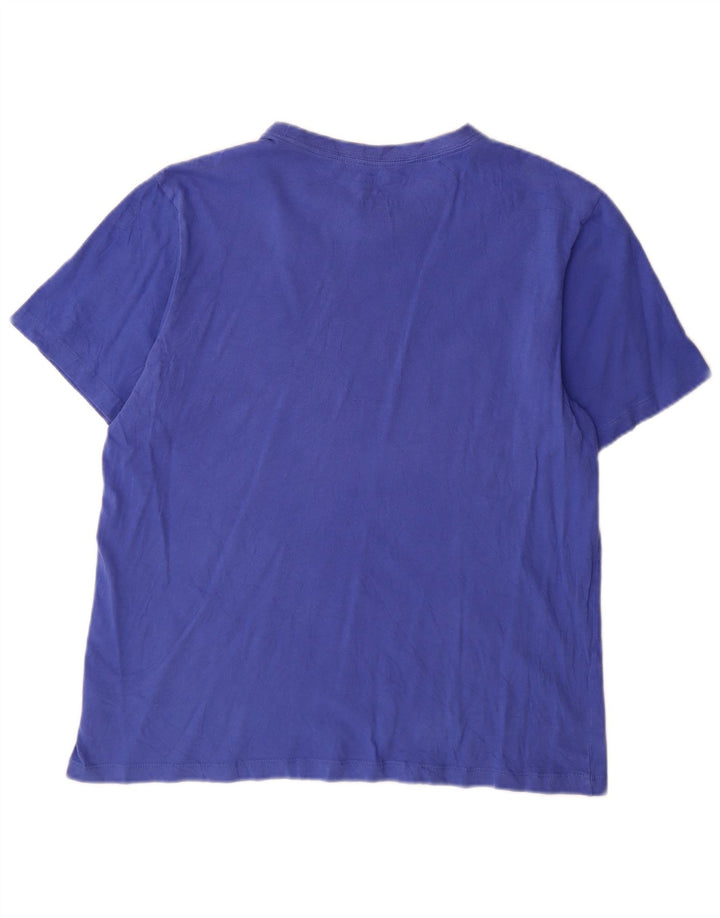 Nike T-shirt pour femme UK 16 Large Bleu Coton