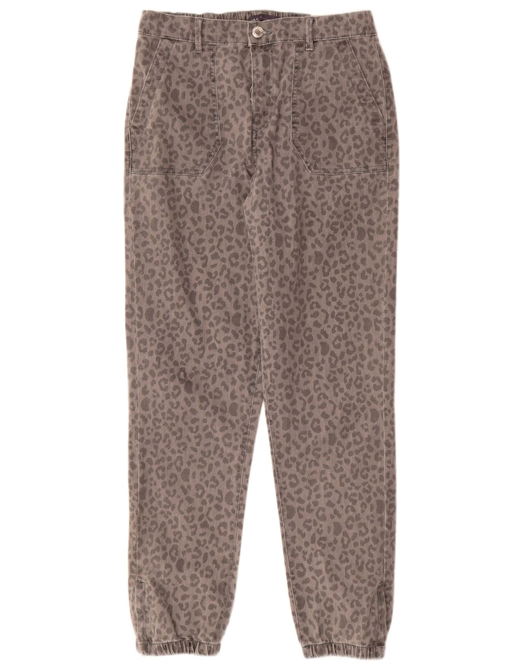 Marks & Spencer Pantalon Chino Femme UK 12 Moyen W30 L28 Gris