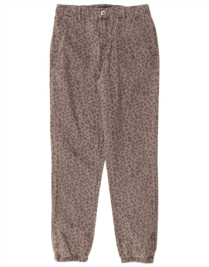 Marks & Spencer Pantalon Chino Femme UK 12 Moyen W30 L28 Gris