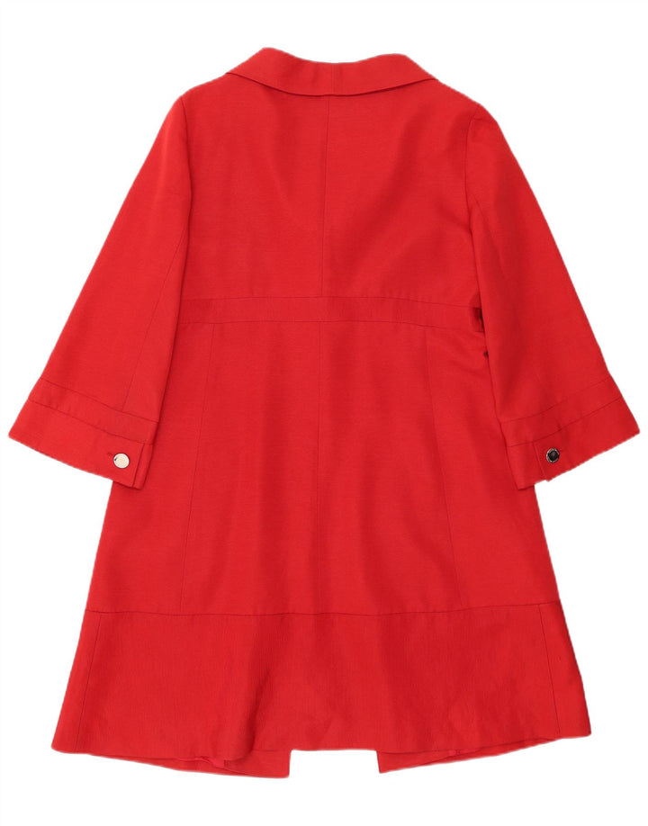 KAREN MILLEN Pardessus à manches 3/4 pour femme UK 10 Petit coton rouge