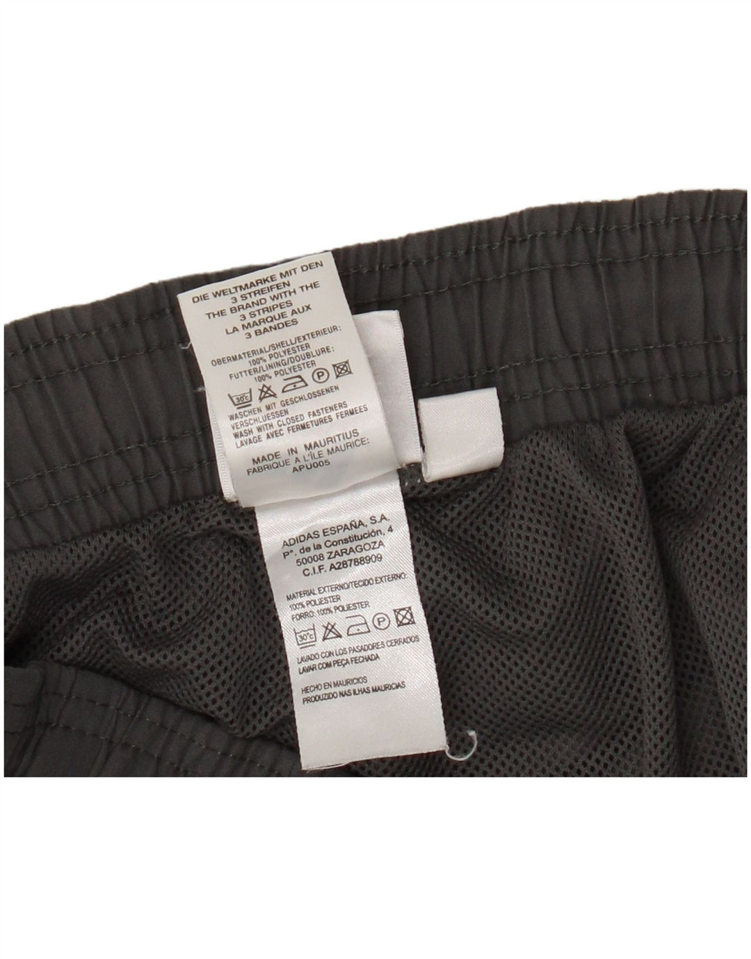 Adidas Pantalon de survêtement pour homme Large Gris Polyester