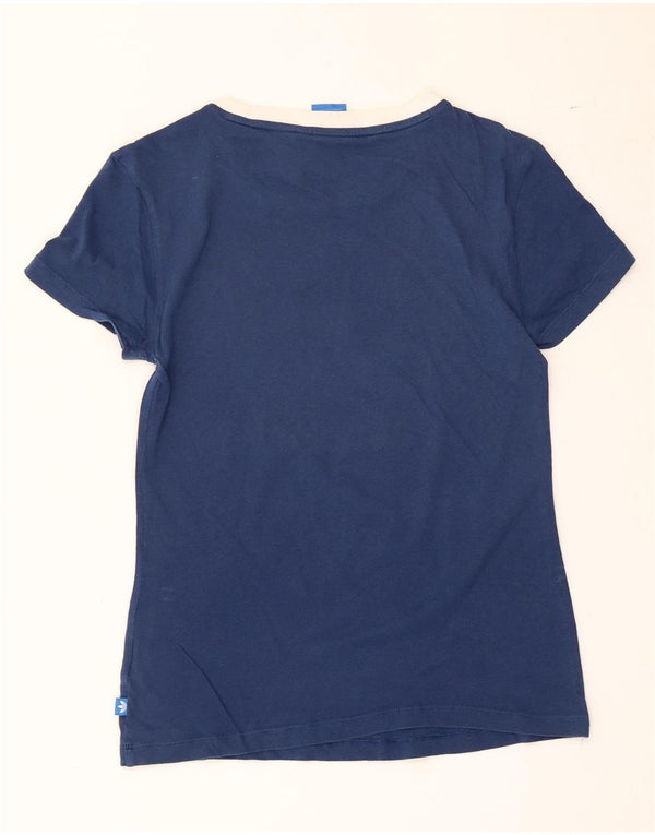 Adidas T-shirt graphique pour femme UK 8 Small Bleu marine