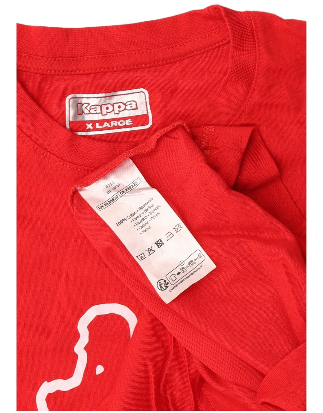 KAPPA T-Shirt Graphique Garçon 15-16 ans XL Rouge Coton