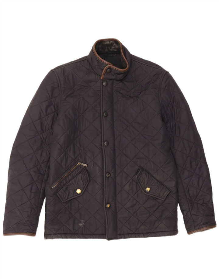Barbour Veste matelassée pour homme UK 36 Petit Bleu Marine Polyester