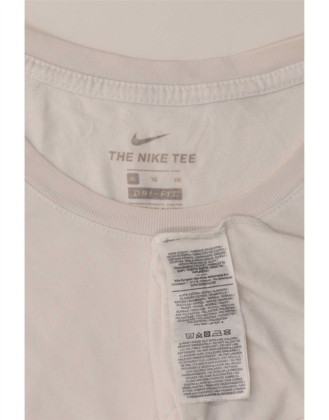 Nike T-Shirt Homme Haut XL Coton Blanc
