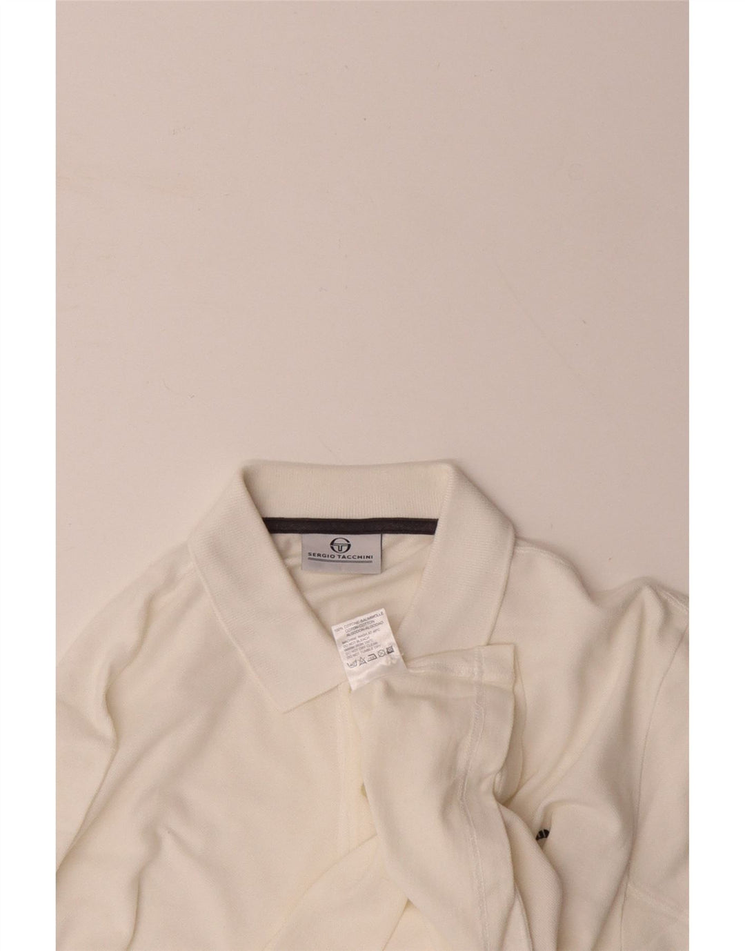 SERGIO TACCHINI Polo Homme XL Blanc Coton