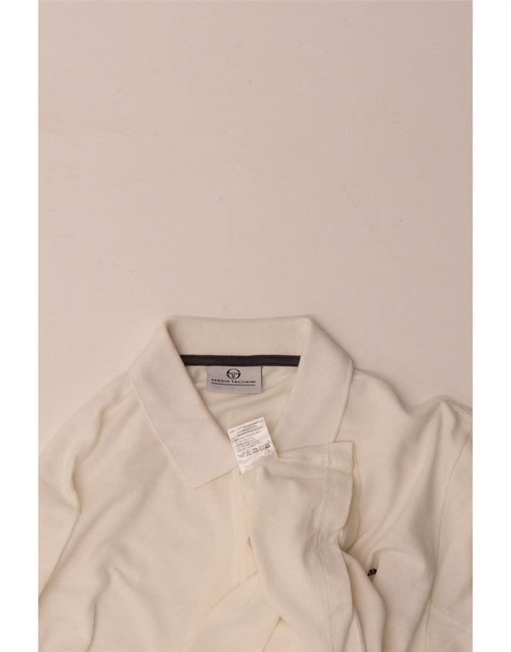 SERGIO TACCHINI Polo Homme XL Blanc Coton