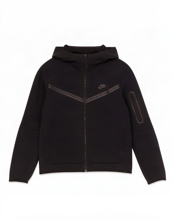 Nike Pull à capuche zippé pour homme Grand coton noir