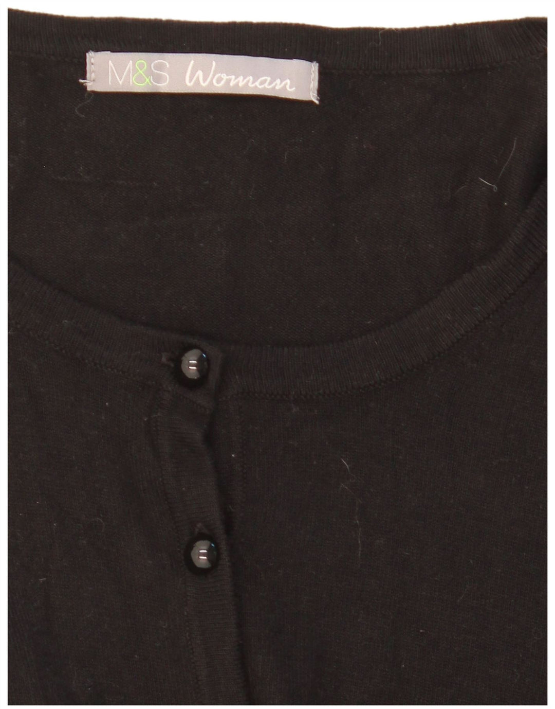 Marks & Spencer Pull Cardigan pour Femme UK 14 Medium Noir