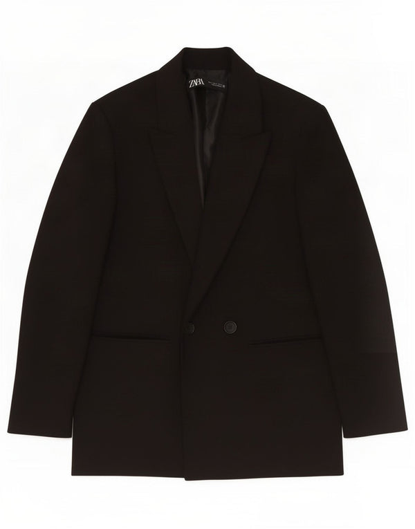 Veste blazer croisée pour homme Zara UK 36 Small Noir Polyester
