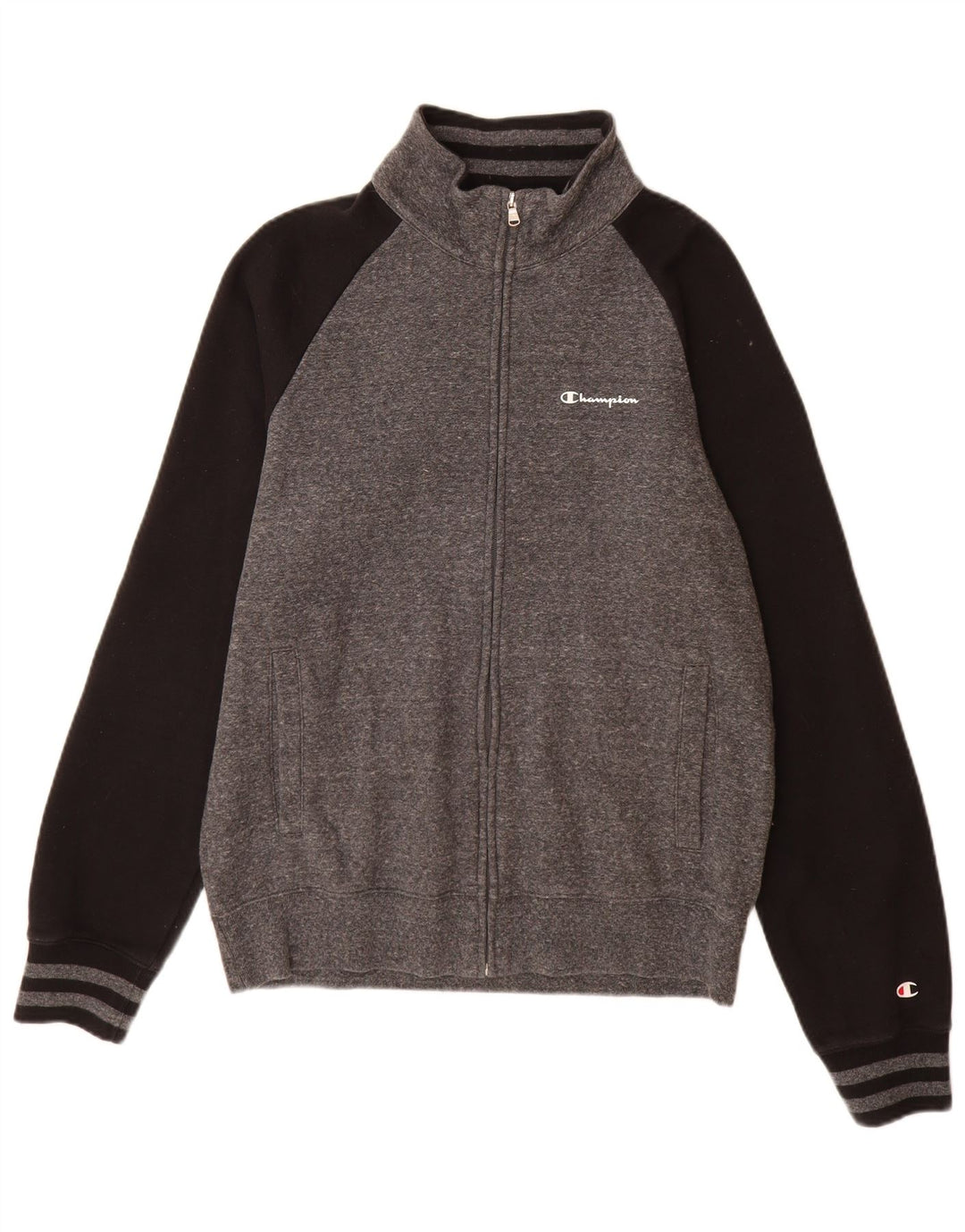 Champion Veste de survêtement pour homme Large Gris Colorblock Coton