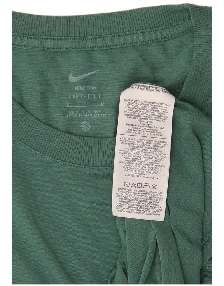 NIKE Hommes Dri Fit T-Shirt Haut Large Vert Polyester