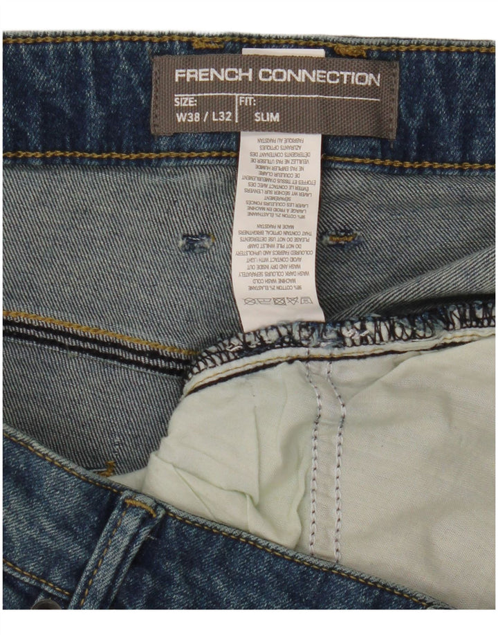 French Connection Jean Slim Homme W38 L25 Bleu Coton