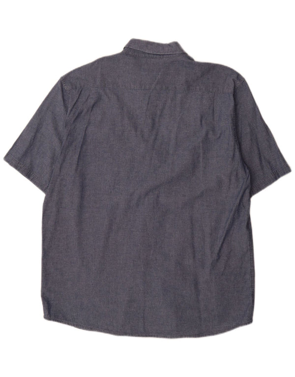Wrangler Chemise à manches courtes pour homme en coton bleu marine Taille L
