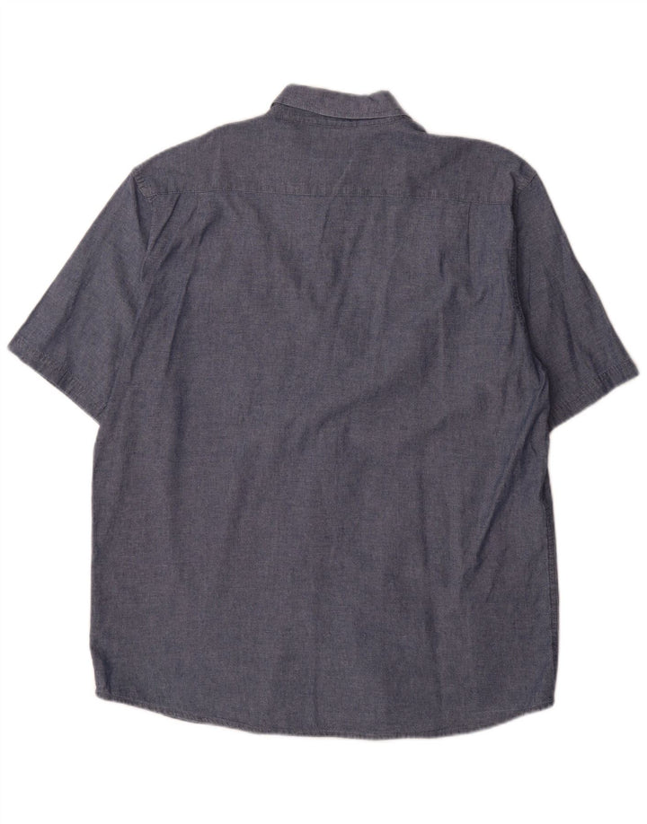 Wrangler Chemise à manches courtes pour homme en coton bleu marine Taille L