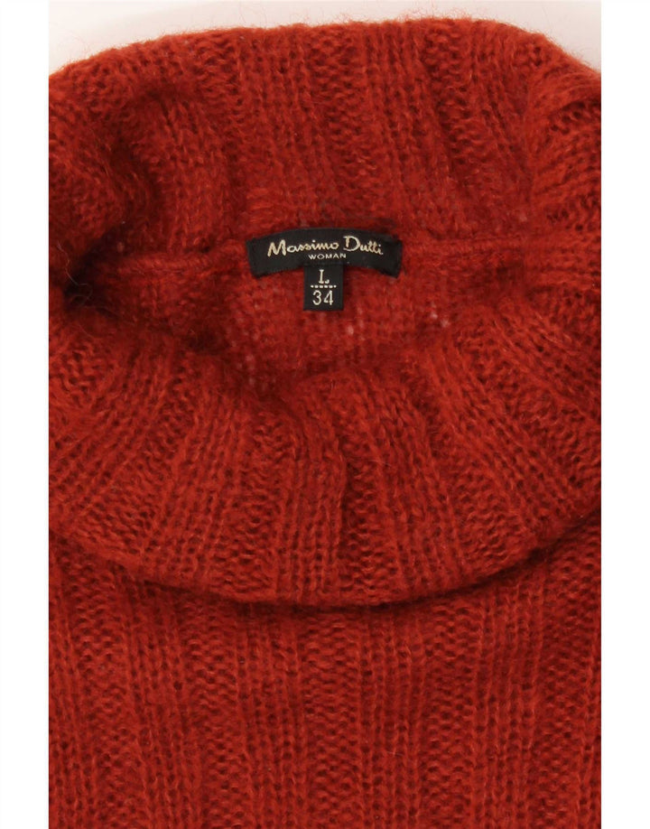 Massimo Dutti Pull col roulé pour femme UK 14 Large Orange