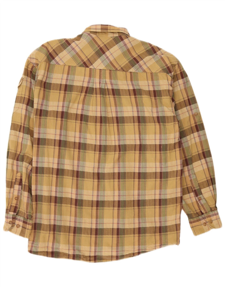 Camel Active Chemise en flanelle pour homme à carreaux beiges