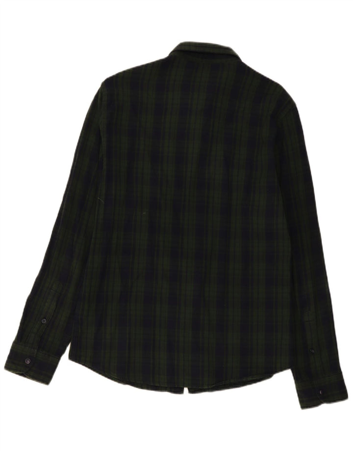 Lee Chemise slim en flanelle pour homme en coton à carreaux verts