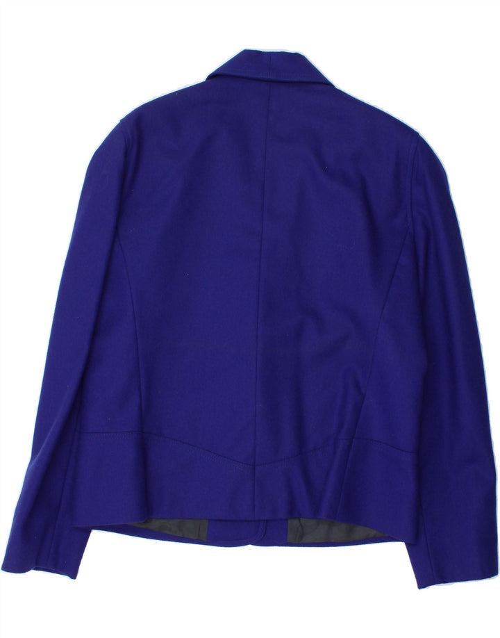 LORETTA BLOOM Womens 3 Button Blazer Jacket EU 42 Medium Blue New Wool Vintage Loretta Bloom and Second-Hand Loretta Bloom from Messina Hembry 