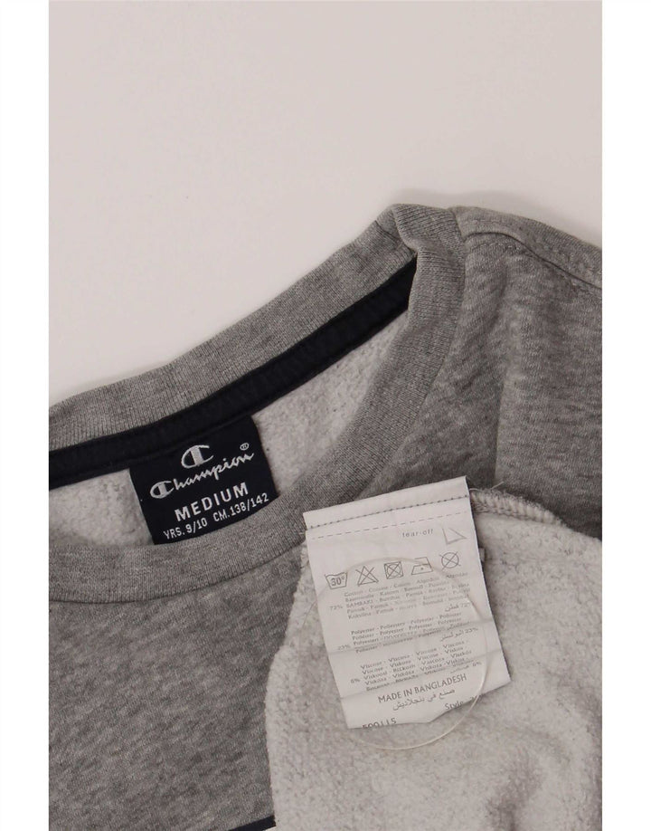 Champion Sweat-Shirt Garçon 9-10 Ans Gris Moyen Moucheté Sports