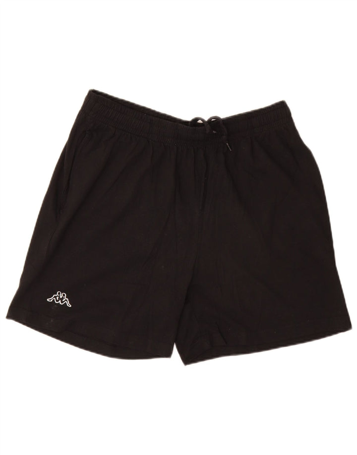 Kappa Short de sport pour homme en coton noir Taille L