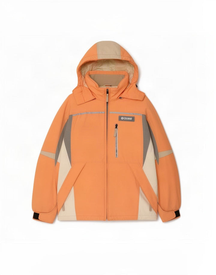 Veste de ski à capuche femme Colmar IT 44 polyamide color block orange moyen