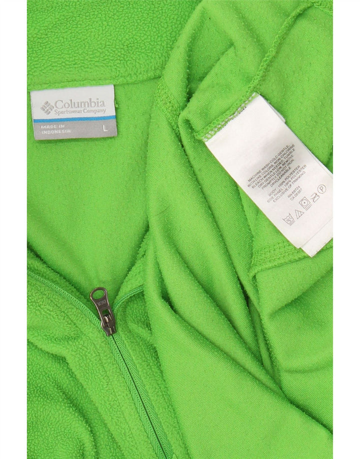 Columbia Pull polaire à col zippé pour homme, grand, vert, polyester