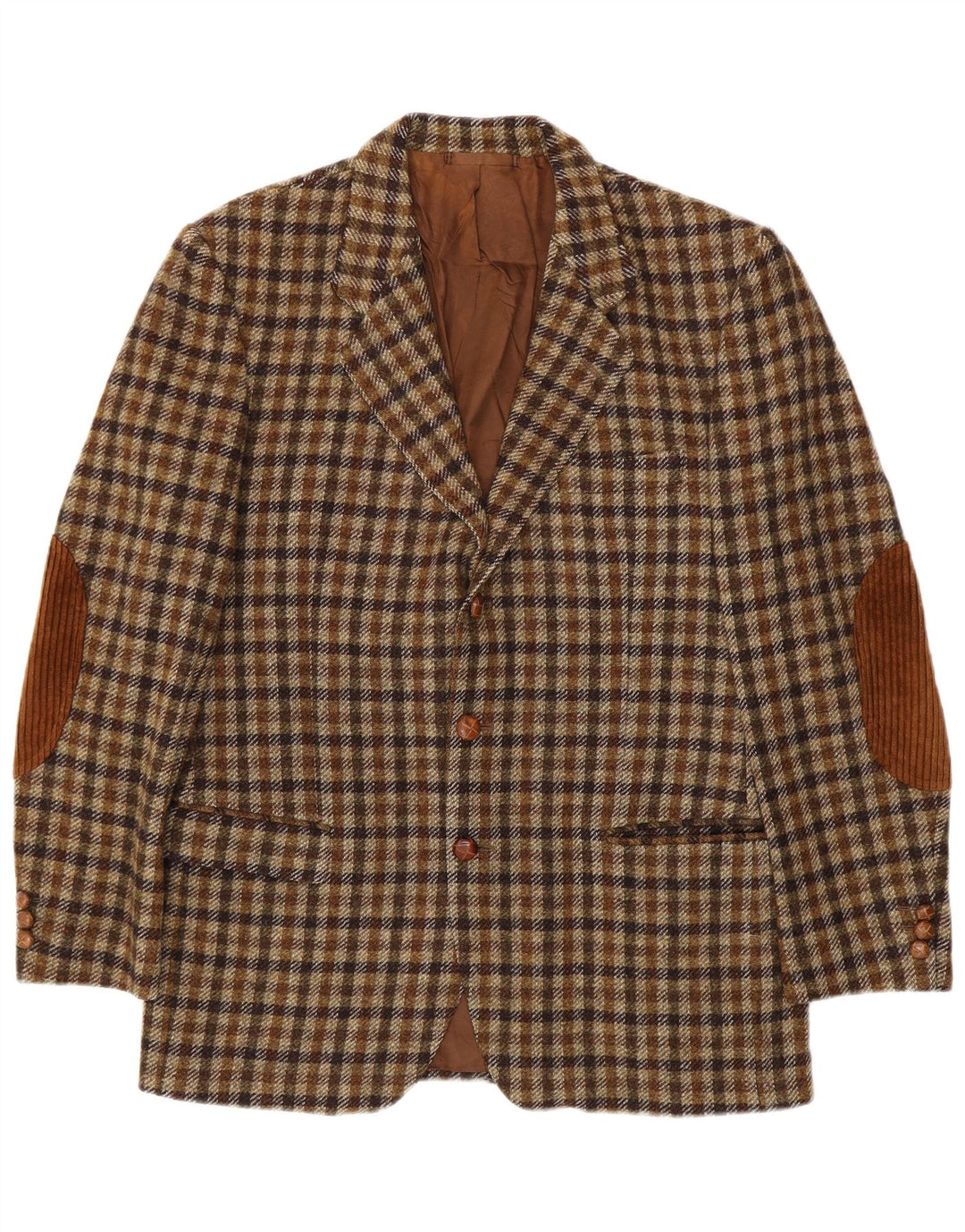 Egon Von Furstenberg Veste Blazer 3 Boutons Homme EU 50 Grand Vichy Marron