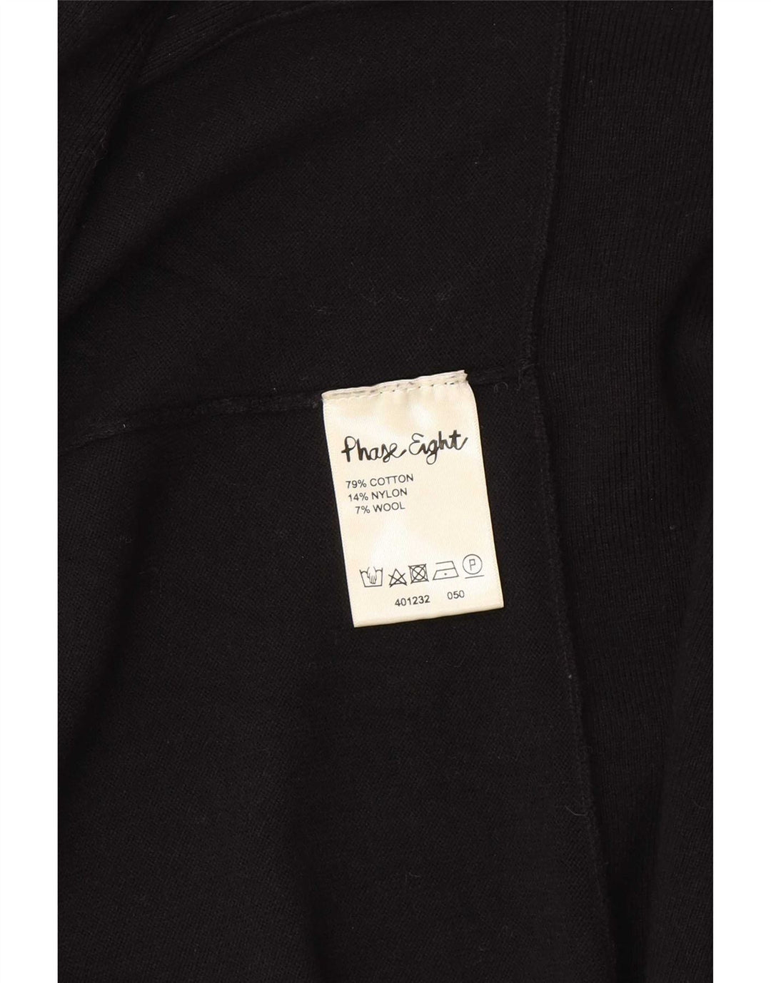 Phase Eight Cardigan ouvert long pour femme UK 14 en coton noir moyen