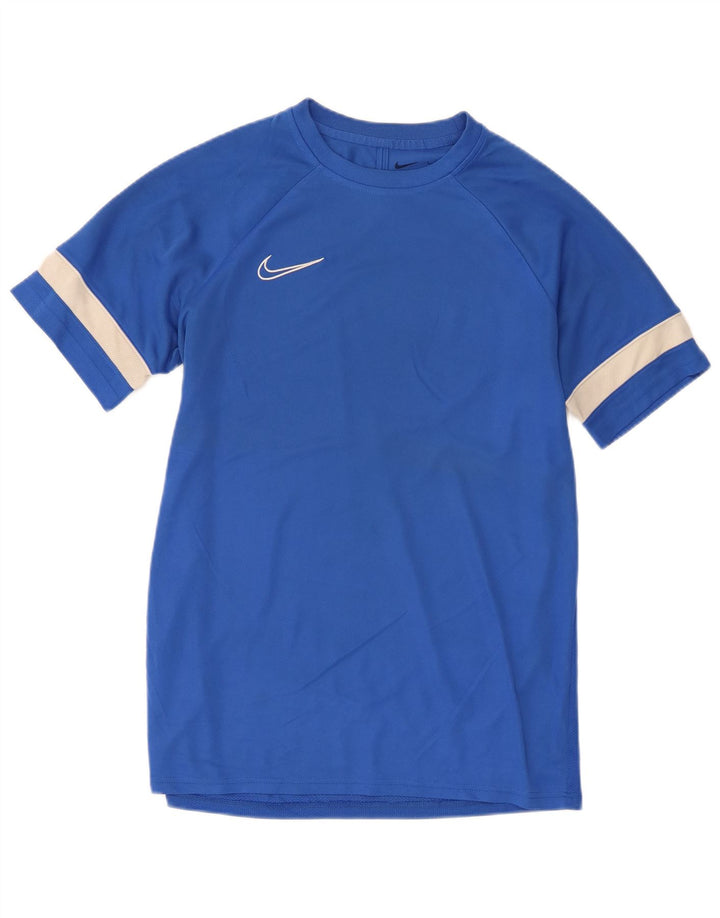 Nike Hommes Dri Fit T-Shirt Haut Large Bleu Colorblock Polyester