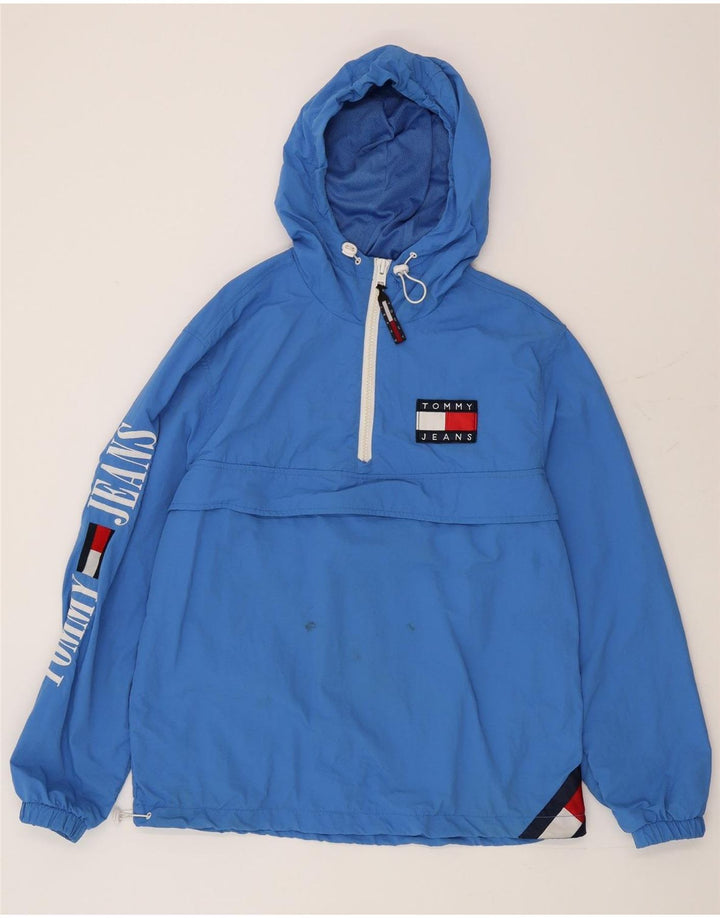 Tommy Hilfiger Veste anorak graphique à capuche pour homme UK 38 Bleu moyen