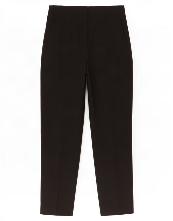 Zara Pantalon de costume fuselé taille haute pour femme Medium W28 L26 Polyester noir