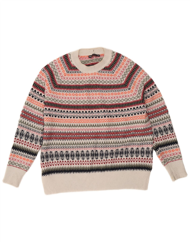 Marks & Spencer Pull ras du cou pour femme UK 14 Medium Multicolore