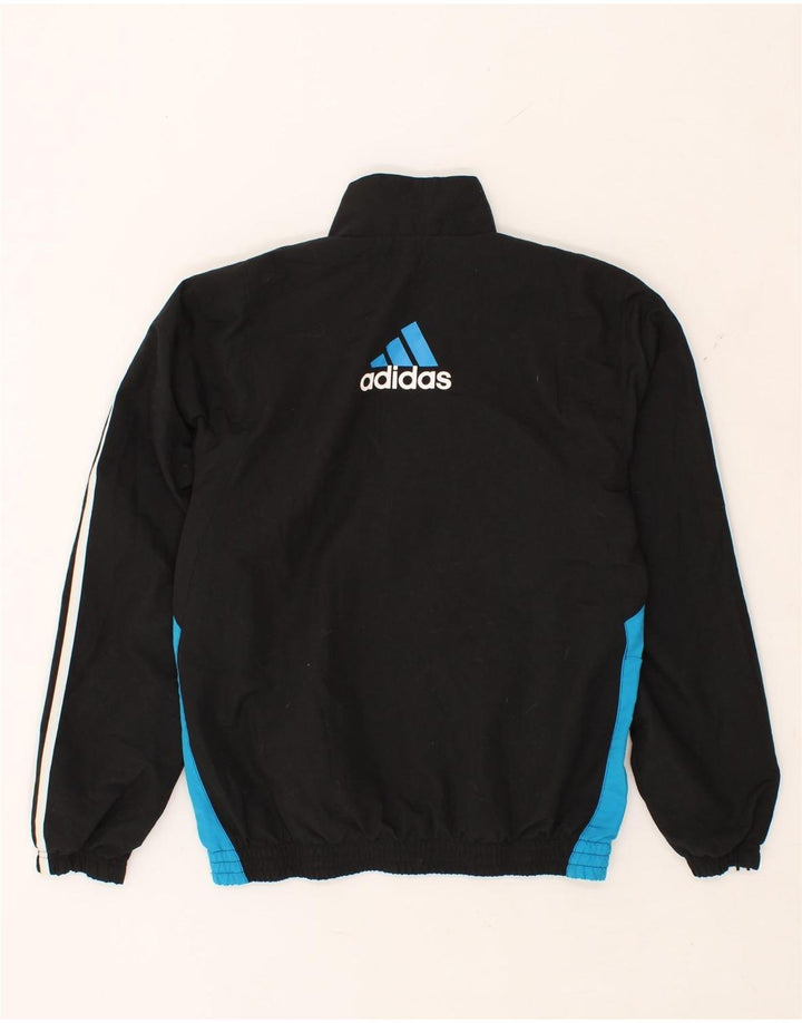 ADIDAS Veste de survêtement graphique pour hommes, petit, noir, color block, polyester