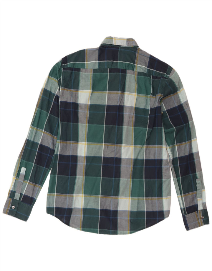 Hugo Boss Chemise Slim Fit en coton à carreaux vert moyen