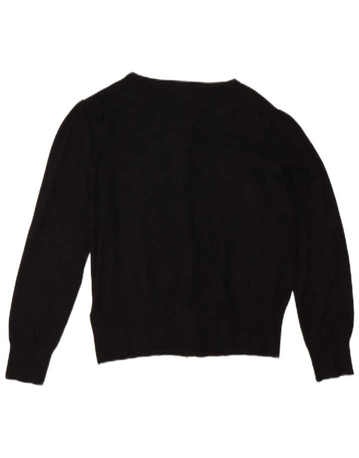 Marks & Spencer Pull Cardigan Femme UK 14 Large Viscose Noir