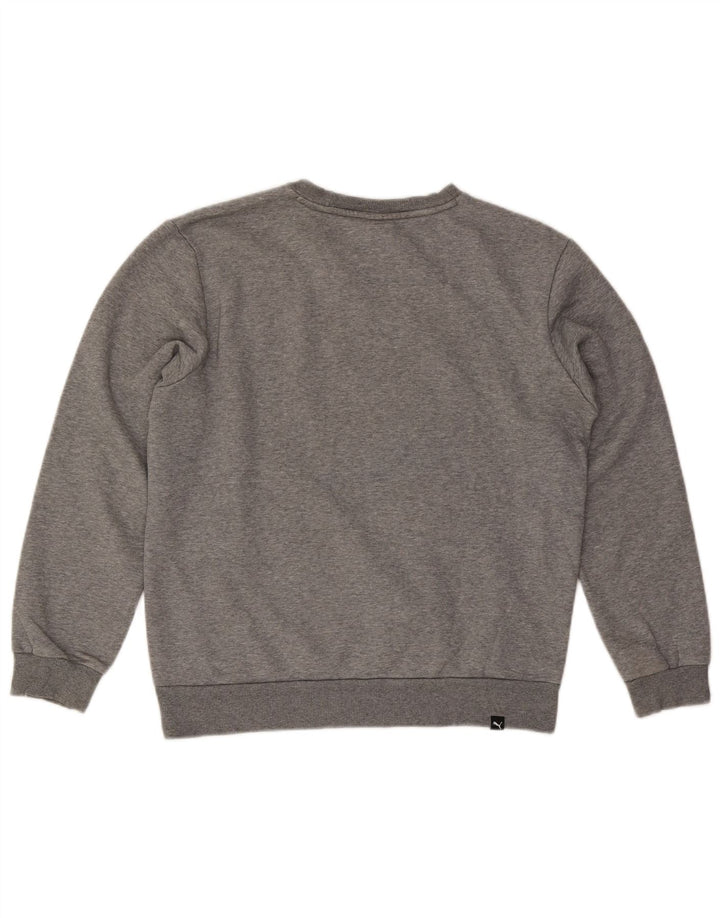Puma Sweat-Shirt Graphique Homme Gris Moyen Moucheté Coton