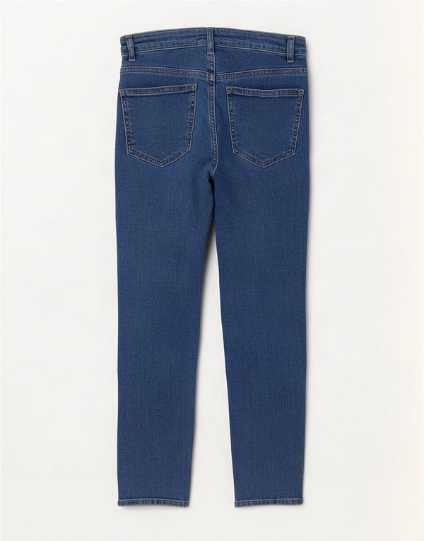 MINT VELVET Jean droit pour femme UK 10 Small W27 L26 Bleu Coton