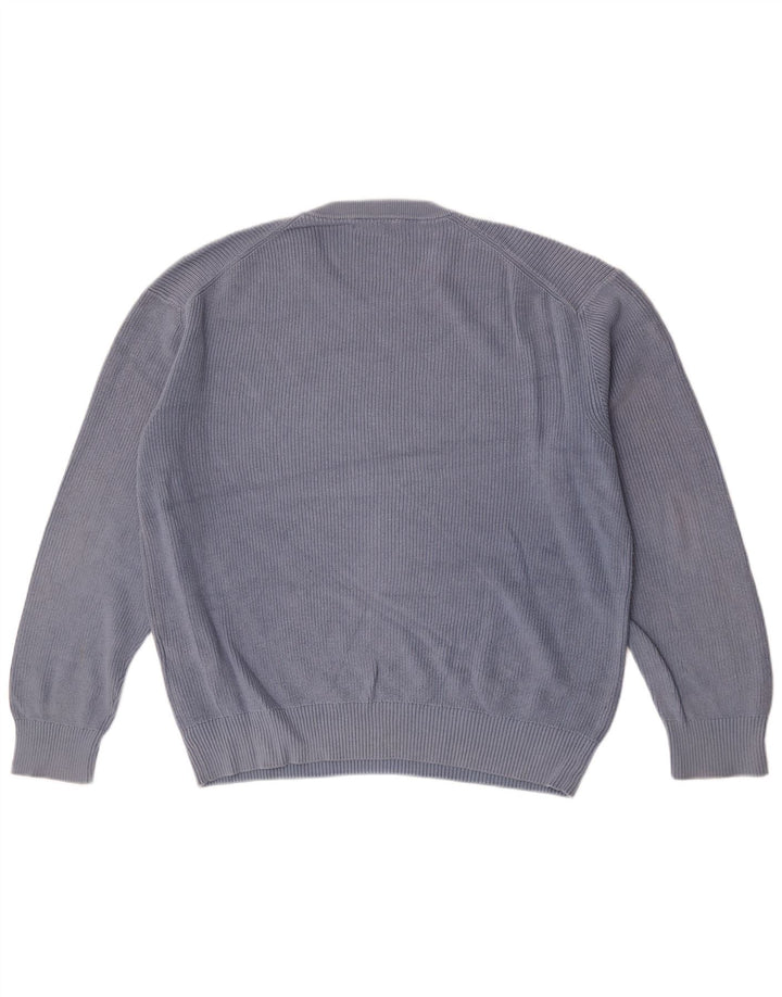 Zara Pull à col rond pour homme en coton bleu Taille L