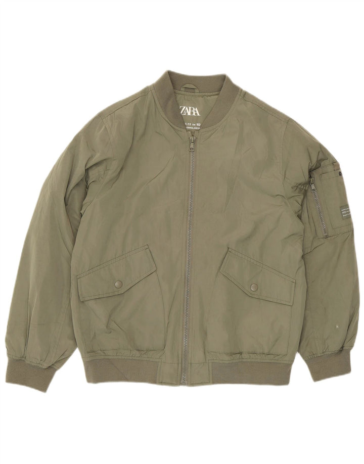Veste Bomber Zara Garçon 11-12 ans Kaki Polyester