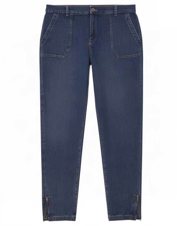 Marks & Spencer Jean fuselé pour femme UK 20 2XL W40 L29 Bleu Coton