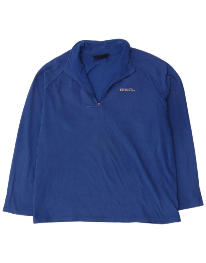Mountain Warehouse Pull polaire à col zippé pour homme XL Bleu Polyester