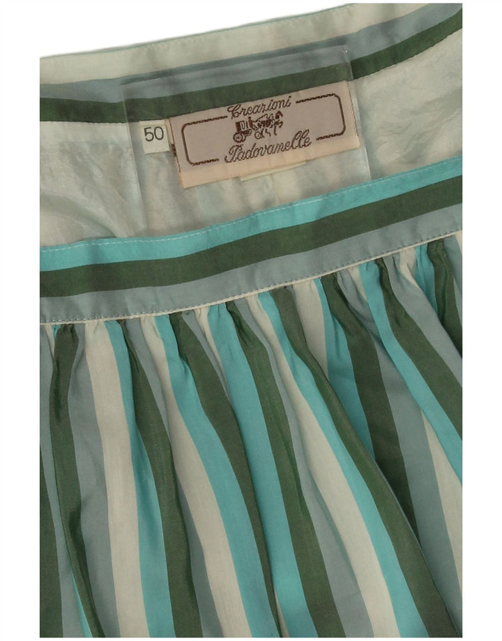 Padovanelle Femme Jupe Plissée W30 Moyenne Soie Rayée Multicolore