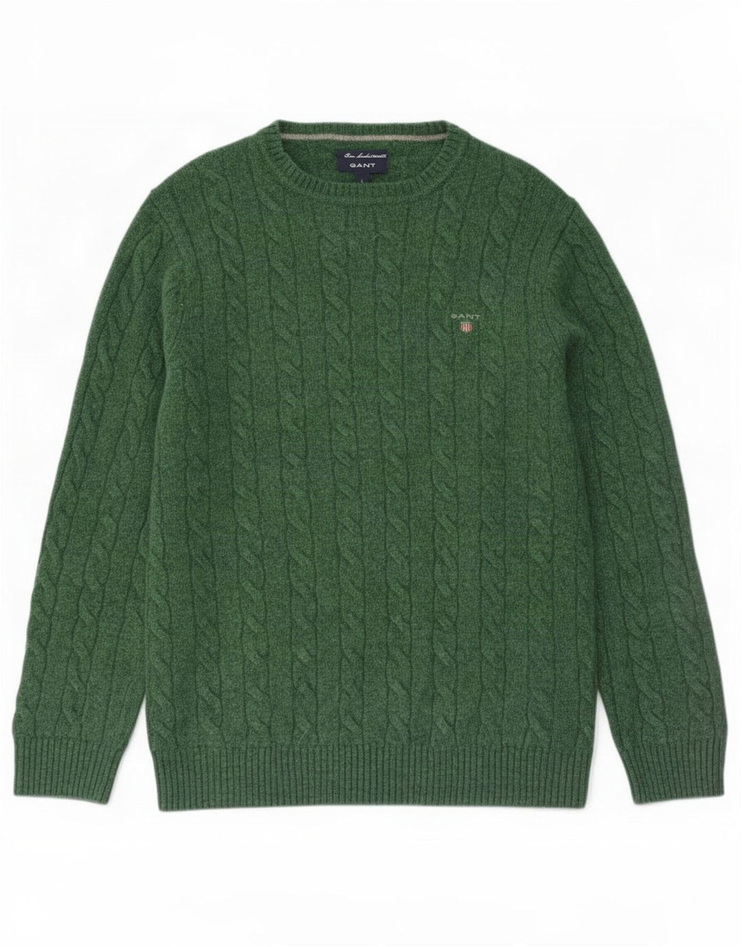 Gant Homme Col Bateau Pull Pull Large Vert Lambswool