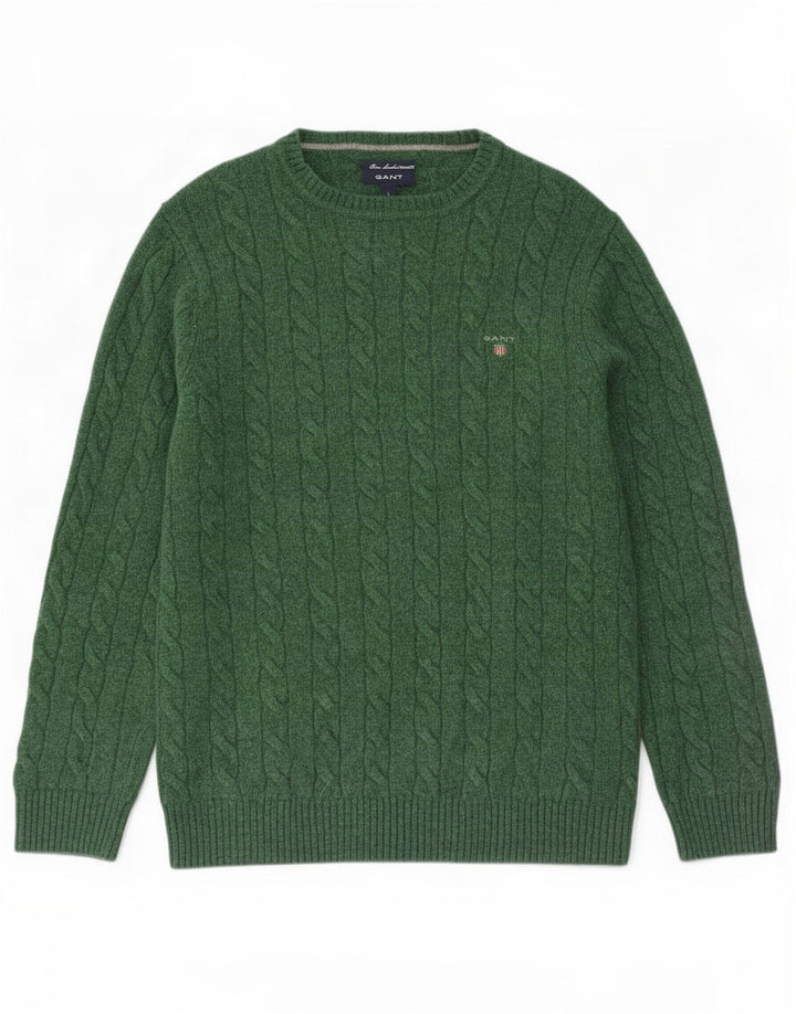 Gant Homme Col Bateau Pull Pull Large Vert Lambswool