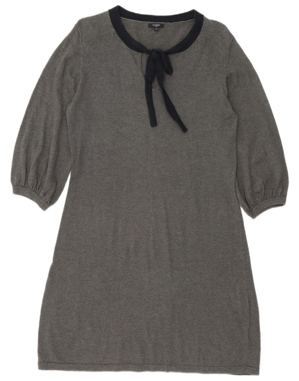Hobbs Robe pull à manches 3/4 pour femme UK 14 Large Gris Coton
